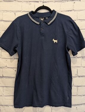 WXYZ Mfg. Co Navy Blue Polo Shirt Men's Size Large
